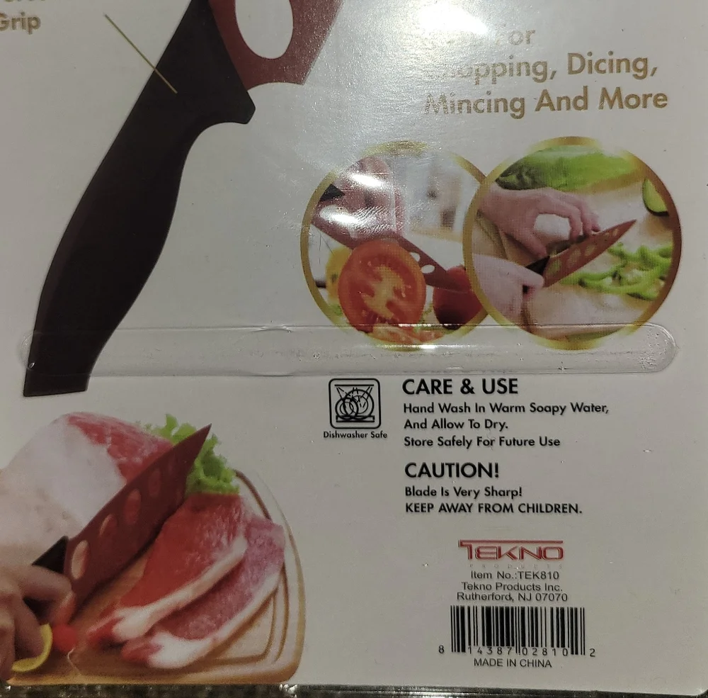 Copper Knife Set with Black Handles And Egg Timer